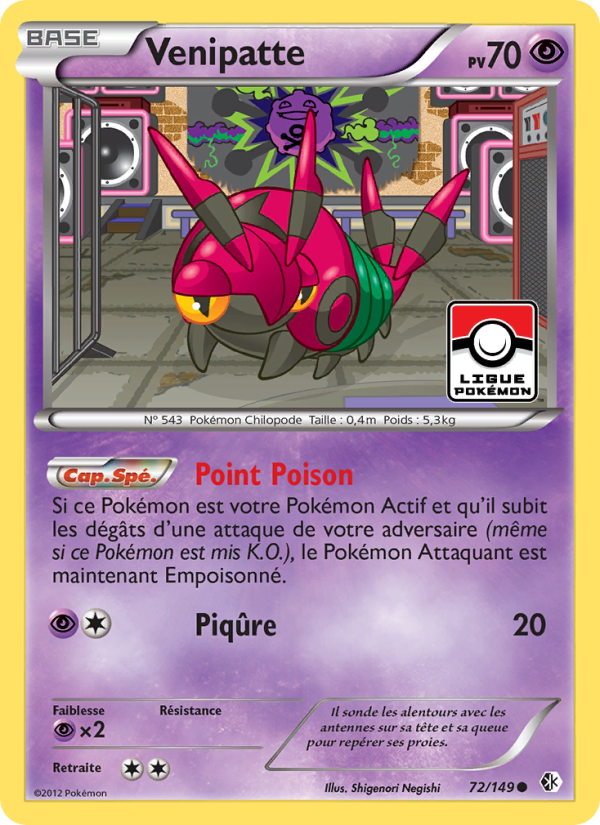 Venipatte 72 — Boundaries Crossed (French Pokémon TCG card)