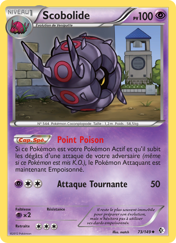 Scobolide 73 — Boundaries Crossed (French Pokémon TCG card)