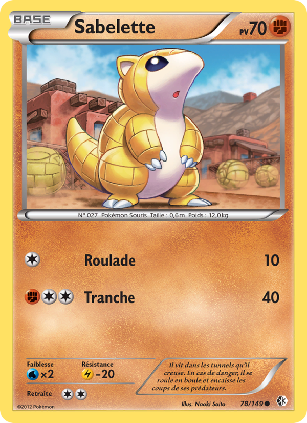 Sabelette 78 — Boundaries Crossed (French Pokémon TCG card)
