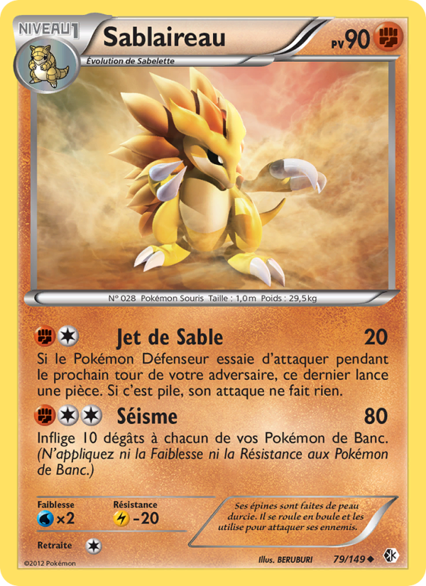 Sablaireau 79 — Boundaries Crossed (French Pokémon TCG card)