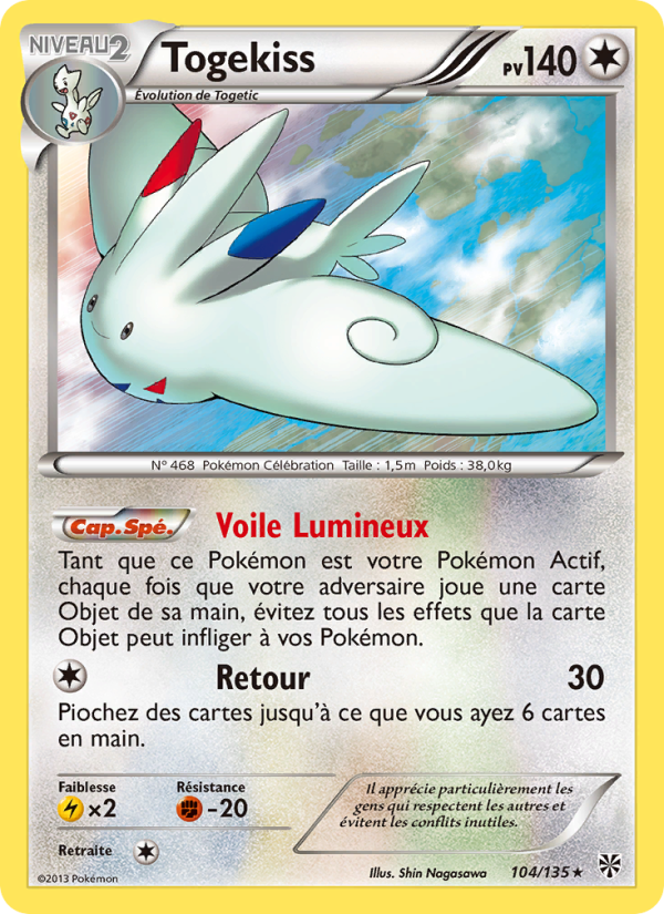 Togekiss 104 — Plasma Storm (French Pokémon TCG card)