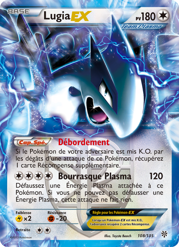 Lugia-EX 108 — Plasma Storm (French Pokémon TCG card)
