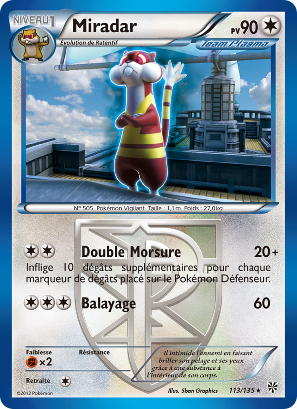 Miradar 113 — Plasma Storm (French Pokémon TCG card)