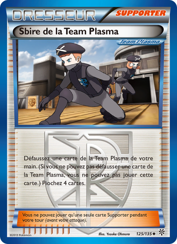 Sbire de la Team Plasma 125 — Plasma Storm (French Pokémon TCG card)
