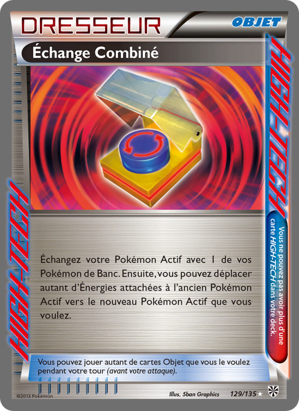 Échange Combiné 129 — Plasma Storm (French Pokémon TCG card)