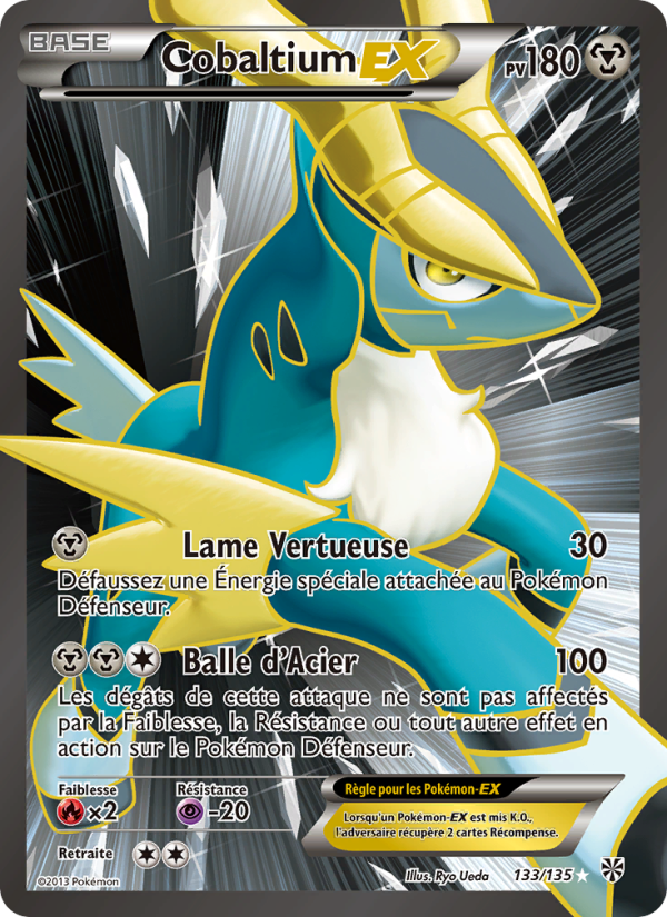 Cobaltium-EX 133 — Plasma Storm (French Pokémon TCG card)