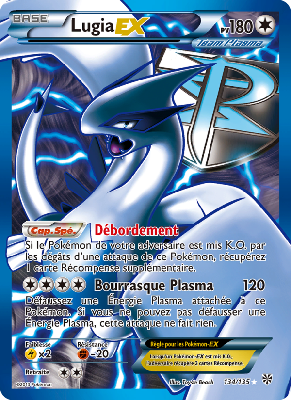 Lugia-EX 134 — Plasma Storm (French Pokémon TCG card)