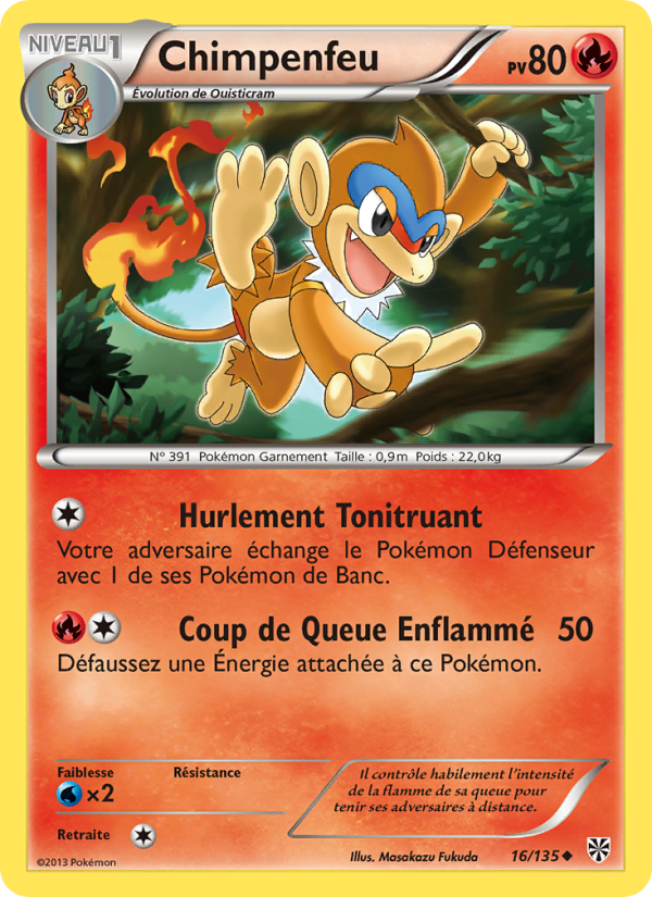 Chimpenfeu 16 — Plasma Storm (French Pokémon TCG card)
