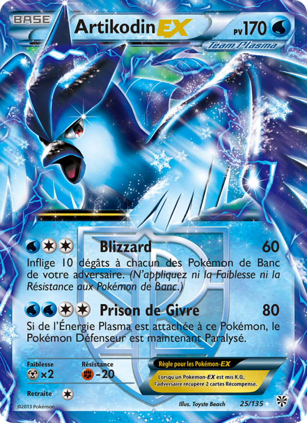 Artikodin-EX 25 — Plasma Storm (French Pokémon TCG card)