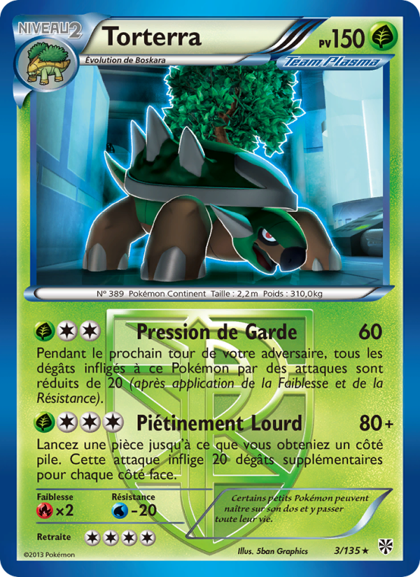 Torterra 3 — Plasma Storm (French Pokémon TCG card)