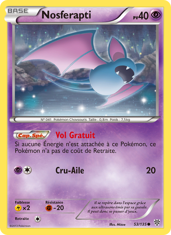 Nosferapti 53 — Plasma Storm (French Pokémon TCG card)