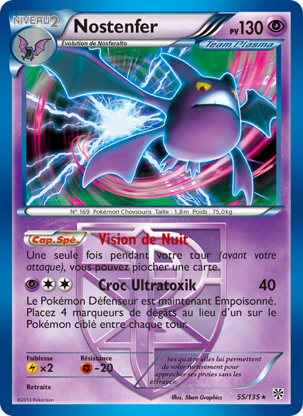Nostenfer 55 — Plasma Storm (French Pokémon TCG card)