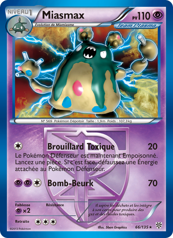 Miasmax 66 — Plasma Storm (French Pokémon TCG card)