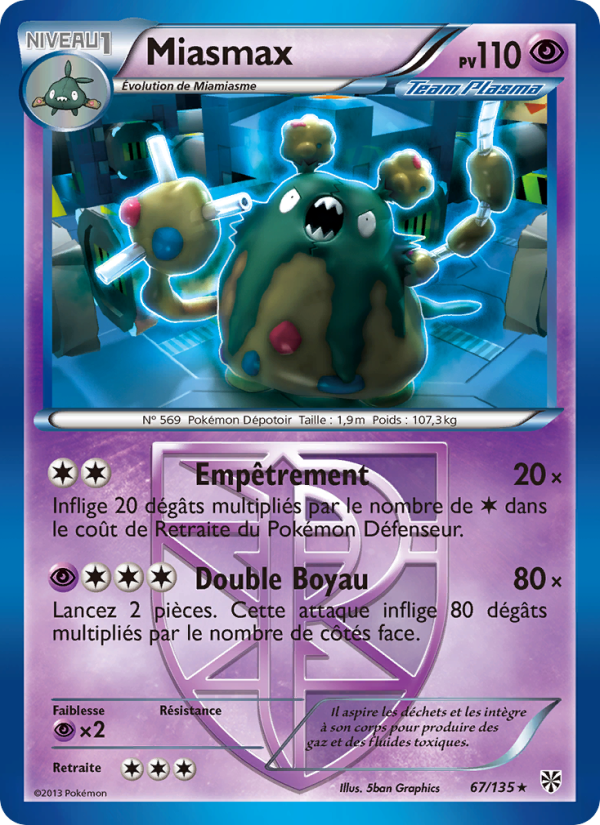 Miasmax 67 — Plasma Storm (French Pokémon TCG card)