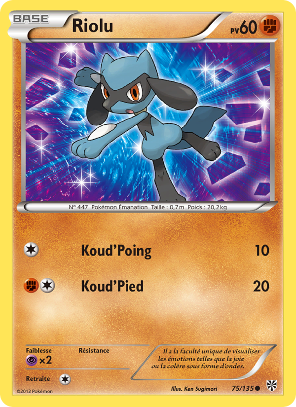 Riolu 75 — Plasma Storm (French Pokémon TCG card)