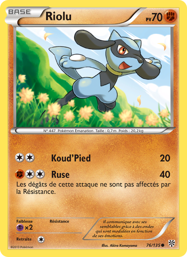 Riolu 76 — Plasma Storm (French Pokémon TCG card)
