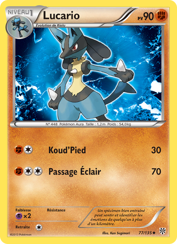 Lucario 77 — Plasma Storm (French Pokémon TCG card)