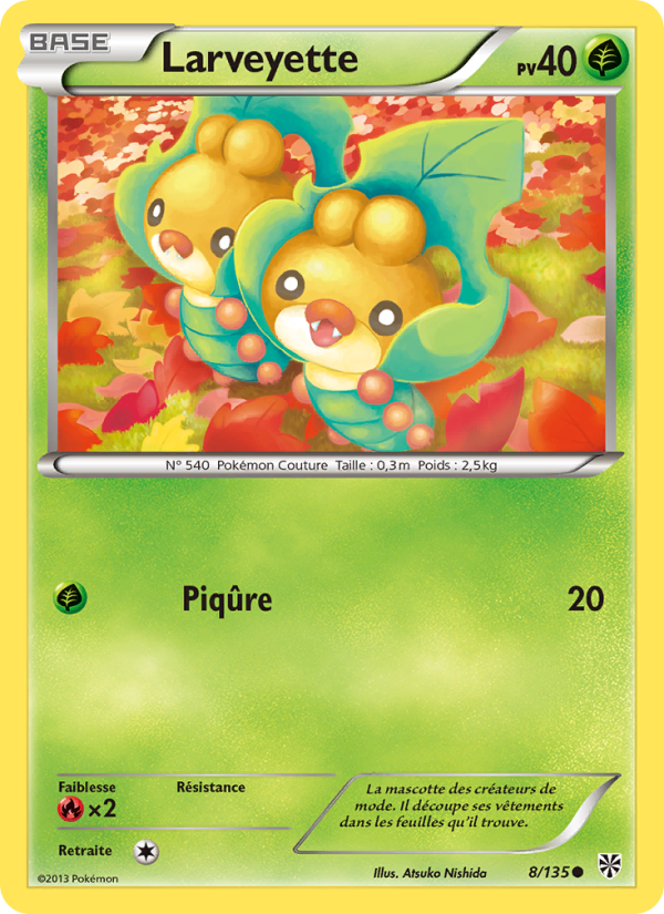 Larveyette 8 — Plasma Storm (French Pokémon TCG card)