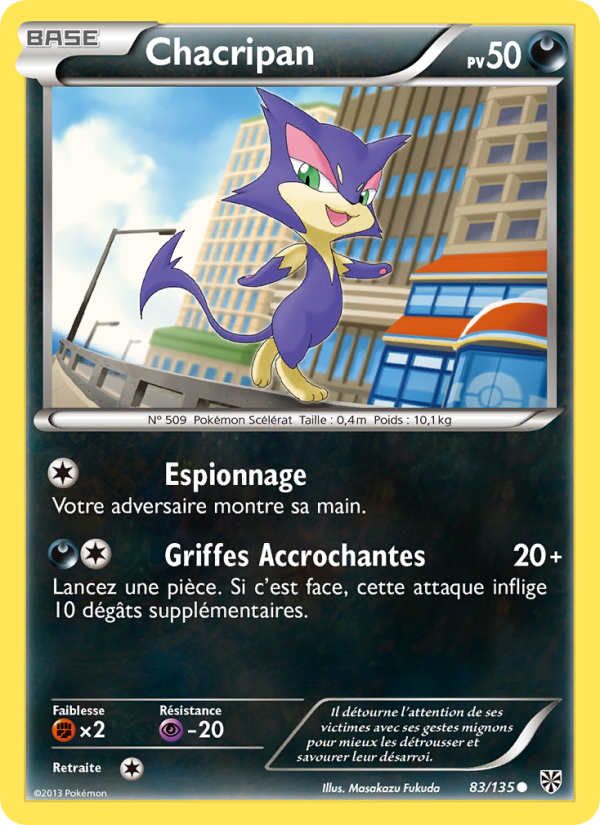 Chacripan 83 — Plasma Storm (French Pokémon TCG card)