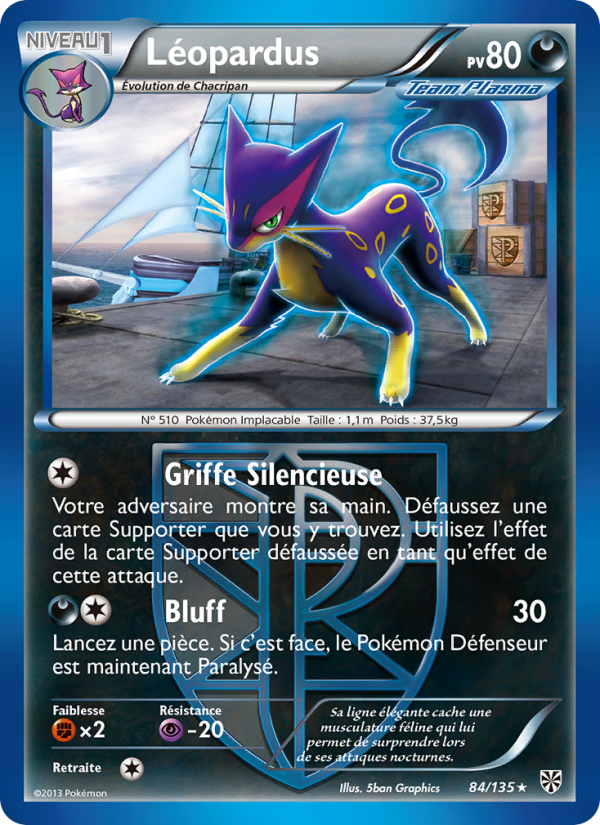 Léopardus 84 — Plasma Storm (French Pokémon TCG card)