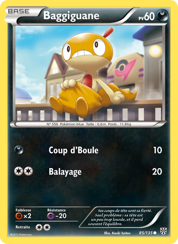 Baggiguane 85 — Plasma Storm (French Pokémon TCG card)
