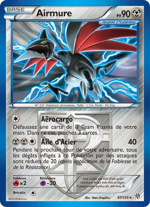 Airmure 87 — Plasma Storm (French Pokémon TCG card)
