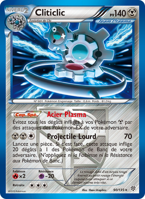 Cliticlic 90 — Plasma Storm (French Pokémon TCG card)