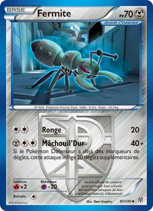 Fermite 91 — Plasma Storm (French Pokémon TCG card)