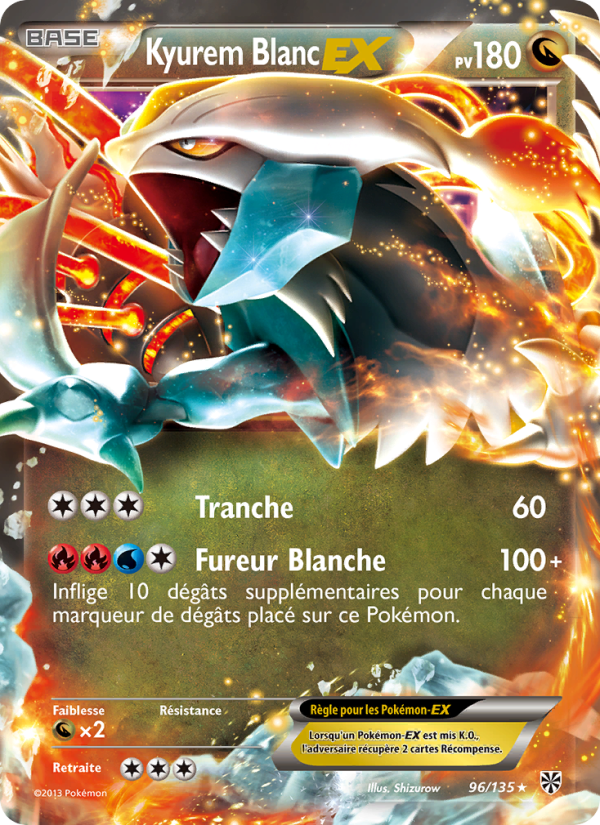 Kyurem Blanc EX 96 — Plasma Storm (French Pokémon TCG card)