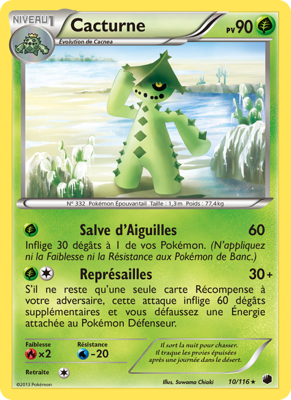 Cacturne 10 — Plasma Freeze (French Pokémon TCG card)