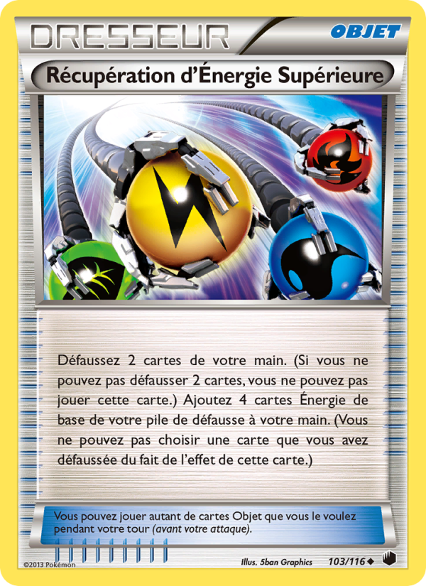 Récupération d’Énergie Supérieure 103 — Plasma Freeze (French Pokémon TCG card)