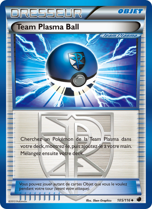 Team Plasma Ball 105 — Plasma Freeze (French Pokémon TCG card)