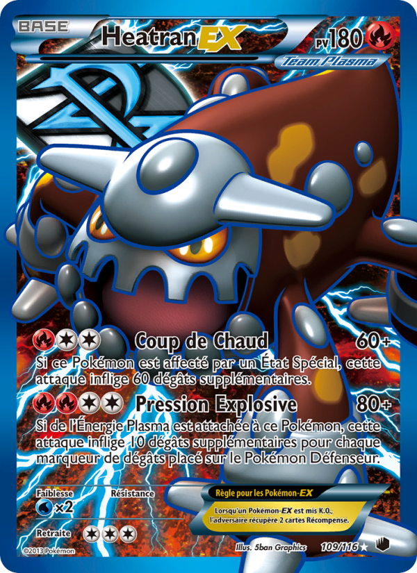 Heatran-EX 109 — Plasma Freeze (French Pokémon TCG card)