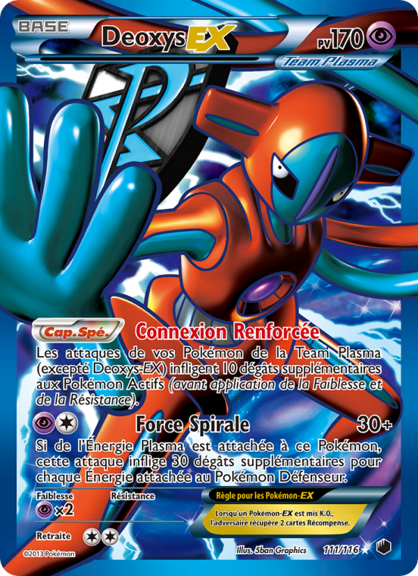 Deoxys-EX 111 — Plasma Freeze (French Pokémon TCG card)
