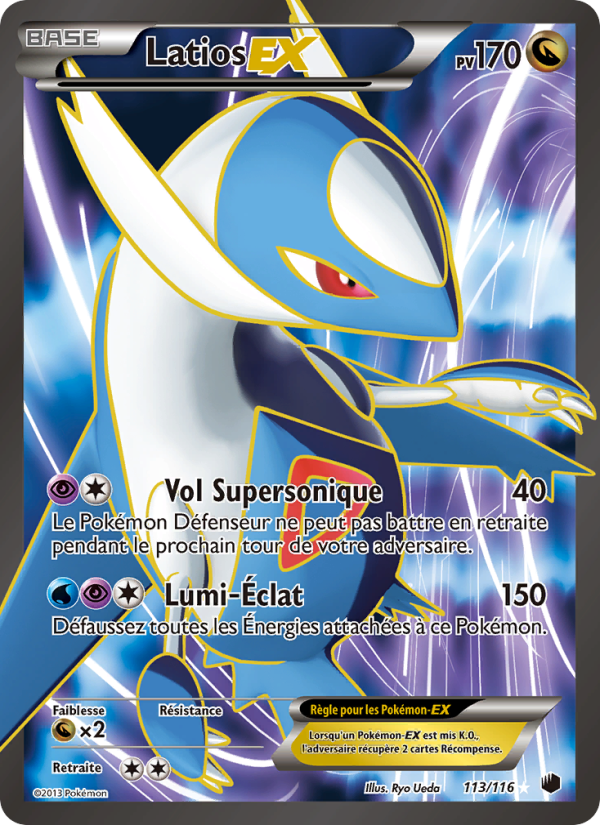 Latios-EX 113 — Plasma Freeze (French Pokémon TCG card)