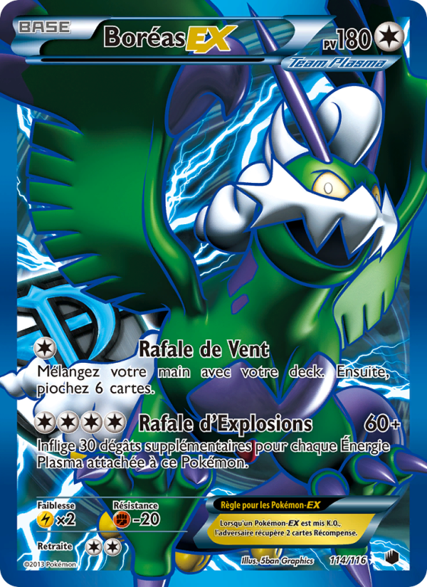 Boréas-EX 114 — Plasma Freeze (French Pokémon TCG card)