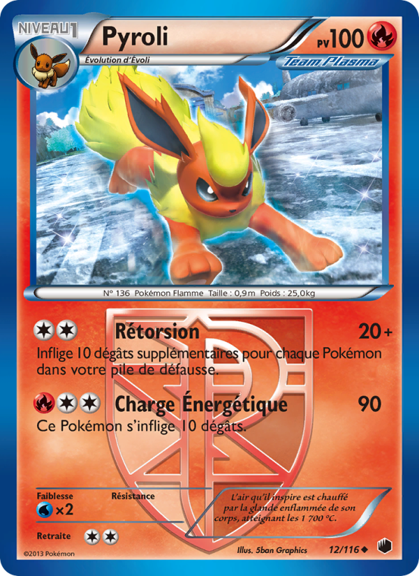 Pyroli 12 — Plasma Freeze (French Pokémon TCG card)