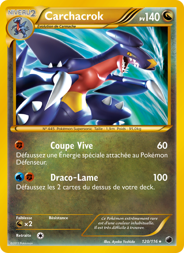 Carchacrok 120 — Plasma Freeze (French Pokémon TCG card)