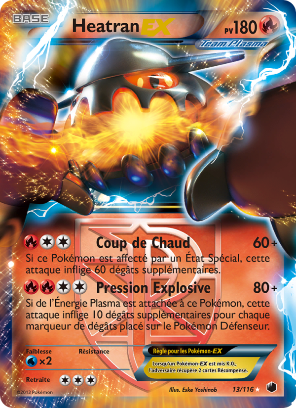 Heatran-EX 13 — Plasma Freeze (French Pokémon TCG card)