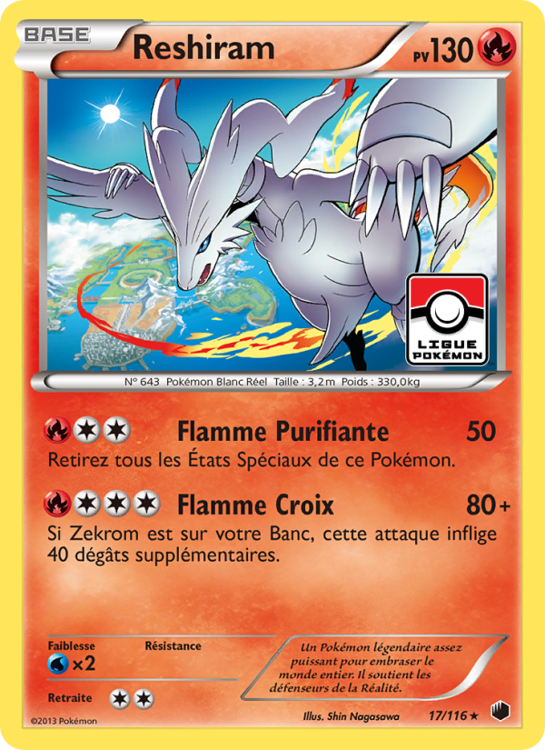 Reshiram 17 — Plasma Freeze (French Pokémon TCG card)