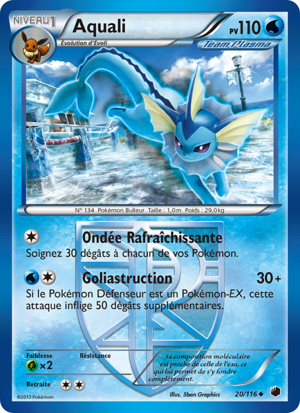 Aquali 20 — Plasma Freeze (French Pokémon TCG card)