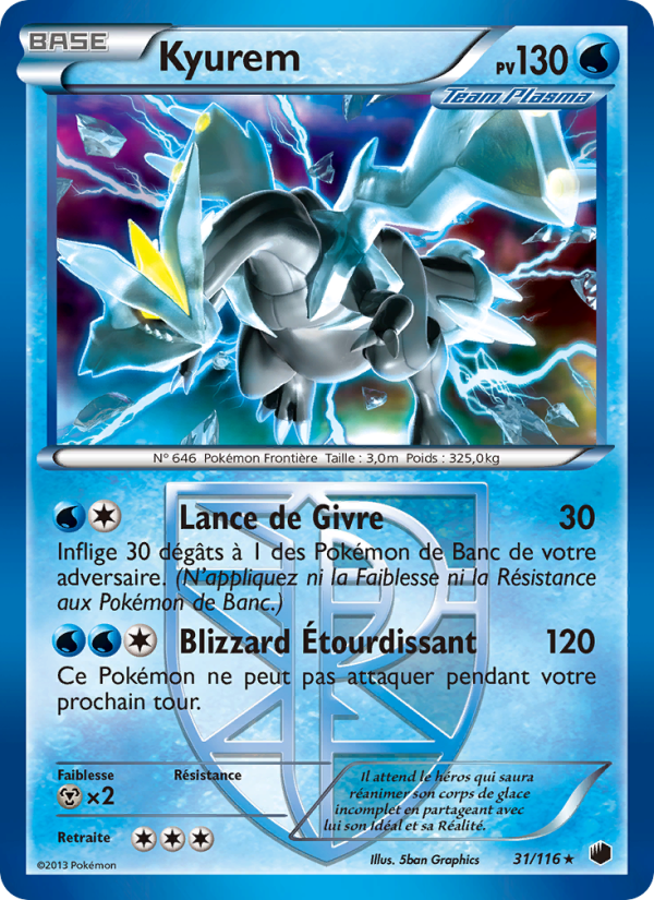 Kyurem 31 — Plasma Freeze (French Pokémon TCG card)