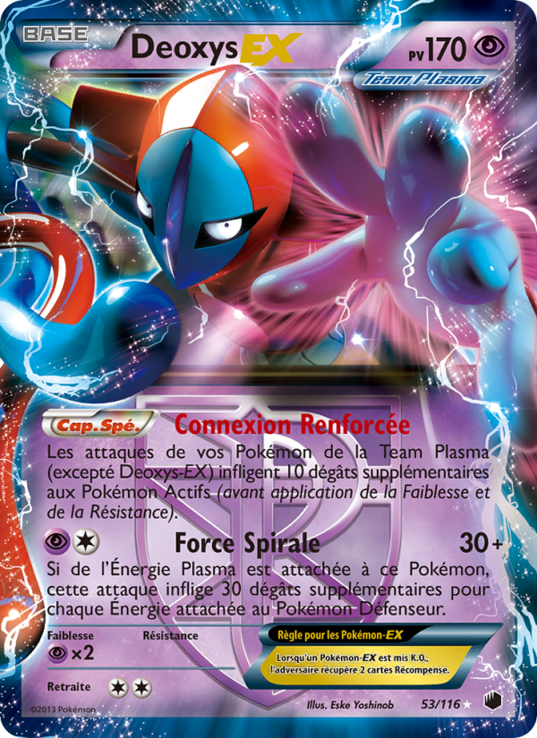 Deoxys-EX 53 — Plasma Freeze (French Pokémon TCG card)