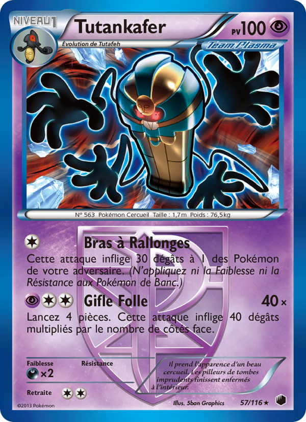 Tutankafer 57 — Plasma Freeze (French Pokémon TCG card)