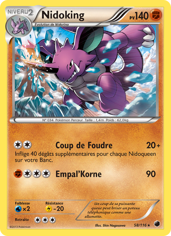 Nidoking 58 — Plasma Freeze (French Pokémon TCG card)