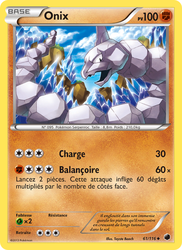 Onix 61 — Plasma Freeze (French Pokémon TCG card)