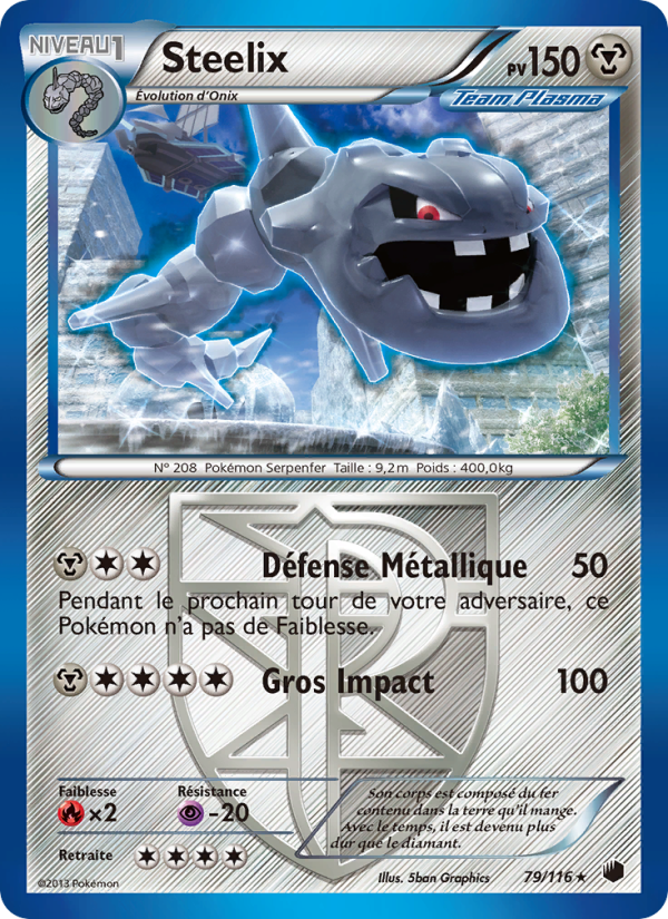 Steelix 79 — Plasma Freeze (French Pokémon TCG card)