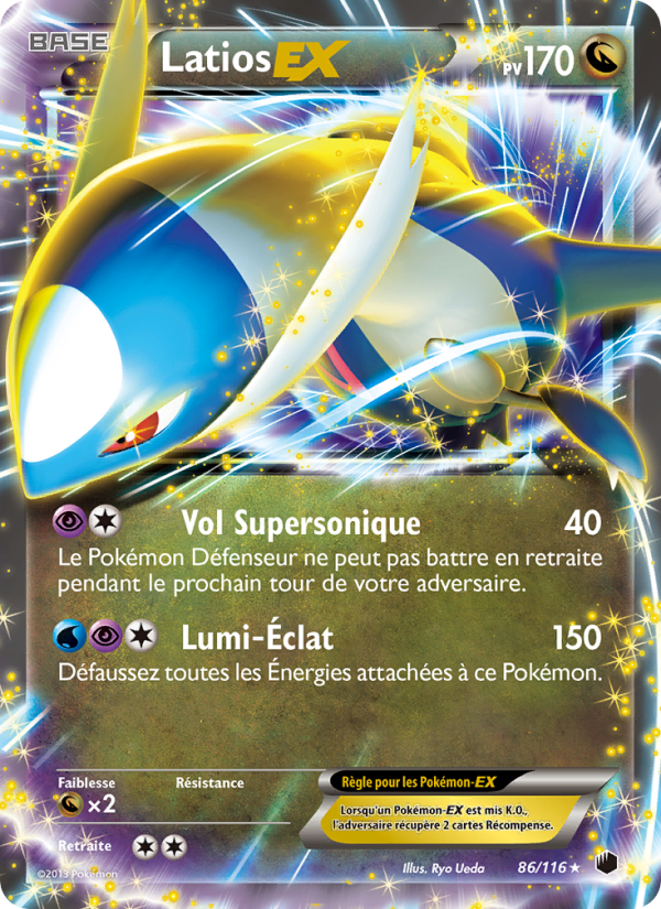 Latios-EX 86 — Plasma Freeze (French Pokémon TCG card)