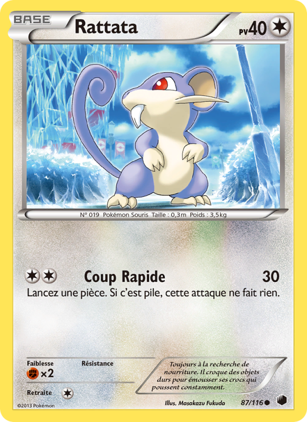 Rattata 87 — Plasma Freeze (French Pokémon TCG card)