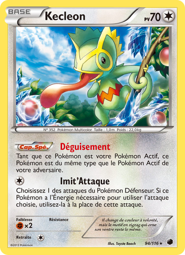 Kecleon 94 — Plasma Freeze (French Pokémon TCG card)